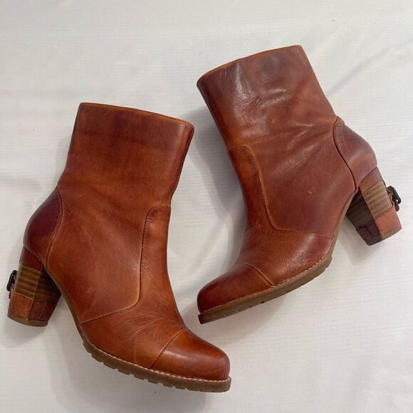 Antelope Brown Leather Boots Size Euro 37 US 7 - Picture 9 of 11